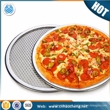 6" 8" 9" stainless steel pizza mesh screen seamless rimmed pizza pan